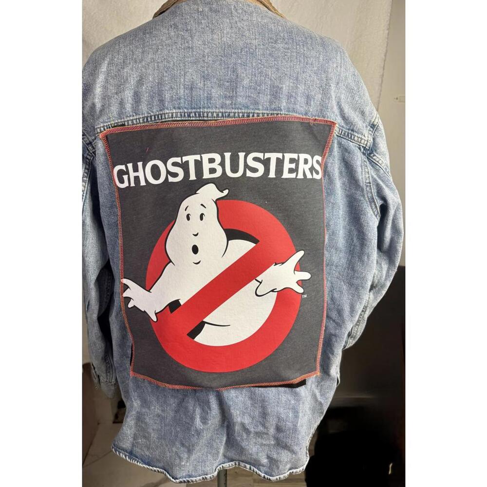 Two Face Threads Changeable Patch Denim Jacket Ut… - image 3